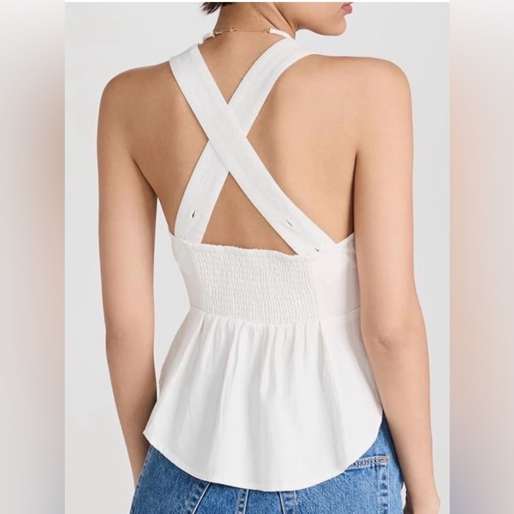 Free People Mika Tank Top in White, Size L - Picture 4 of 13